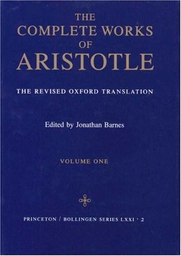 The Complete Works of Aristotle (Set)