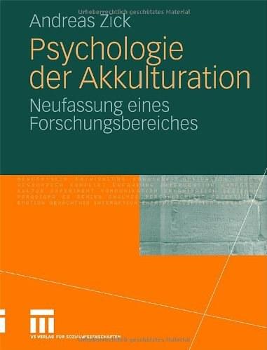 Psychologie Der Akkulturation